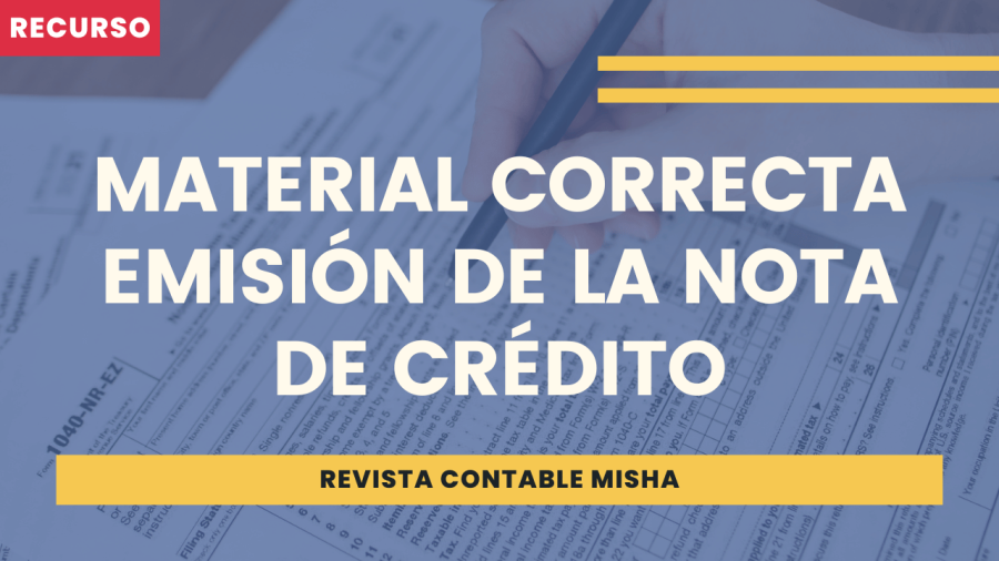 Material Correcta Emisión de la Nota de Crédito