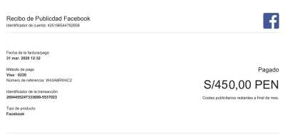facturas de Facebook en PerU facturas de Facebook en PerU